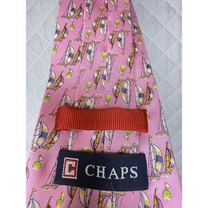 Rare NWT Chaps Ralph Lauren Silk Tie Ivy League‎ Pink Sailboat Father’s Day Gift